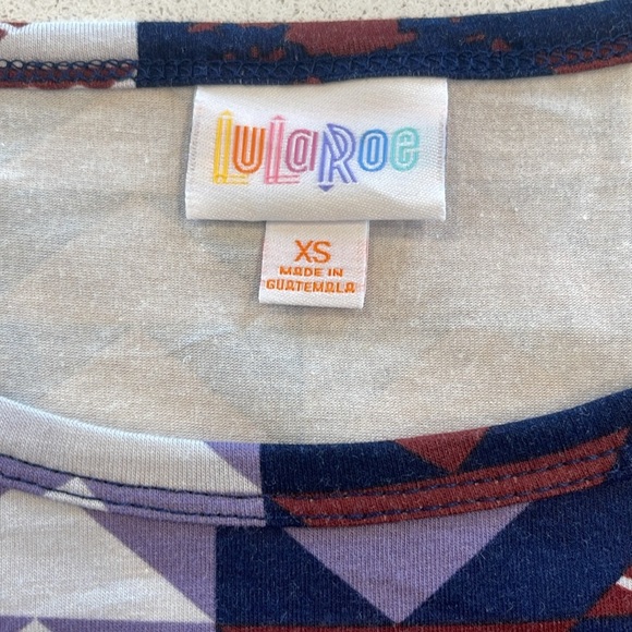 LuLaRoe Simply Comfortable Dress Womens Short Sleeve Midi Multicolor Size XS - Picture 5 of 7